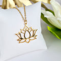 Ciondolo Fiore di Loto Zen placcato in oro 18K
