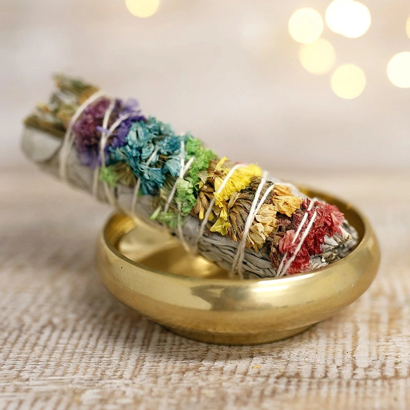 Smudge Stick di Salvia Bianca e Fiori dei 7 Chakra
